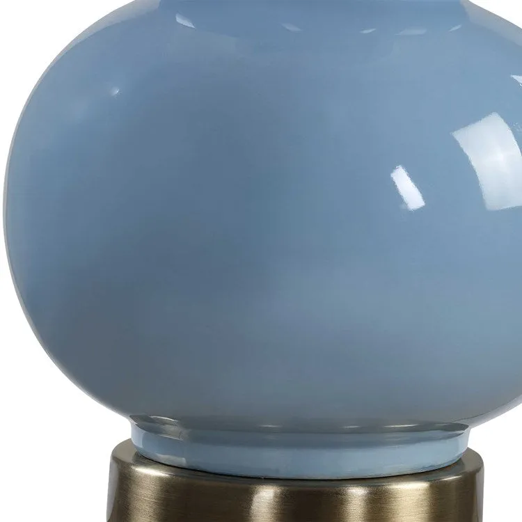Casa Bella Living Blue Glazed Elegant Table Lamp