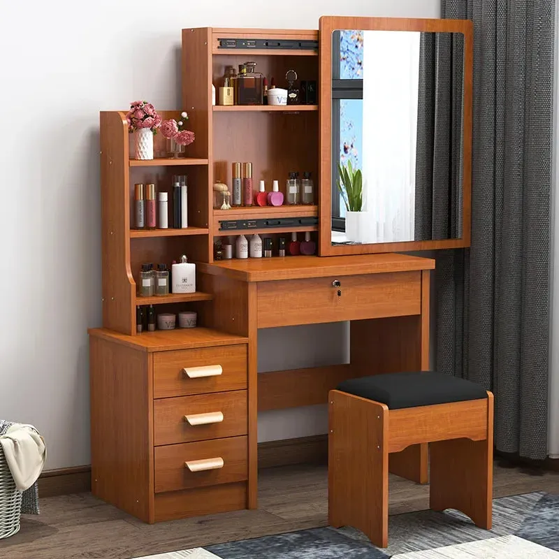 Castle Vanity Desk with Lighted Mirror