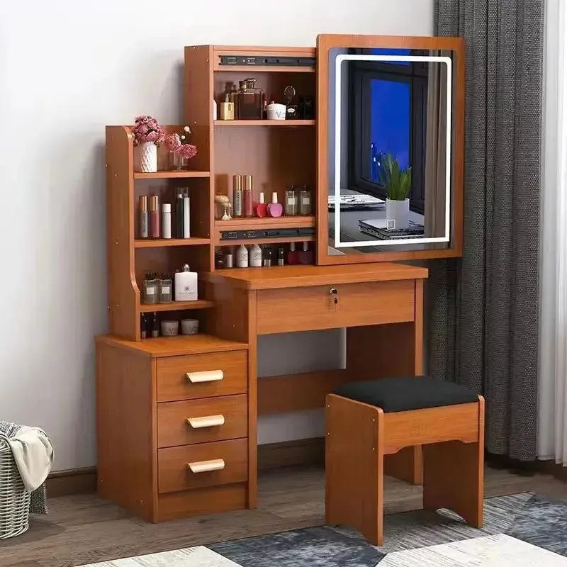 Castle Vanity Desk with Lighted Mirror