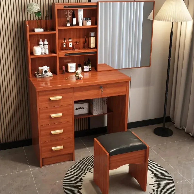 Castle Vanity Desk with Lighted Mirror