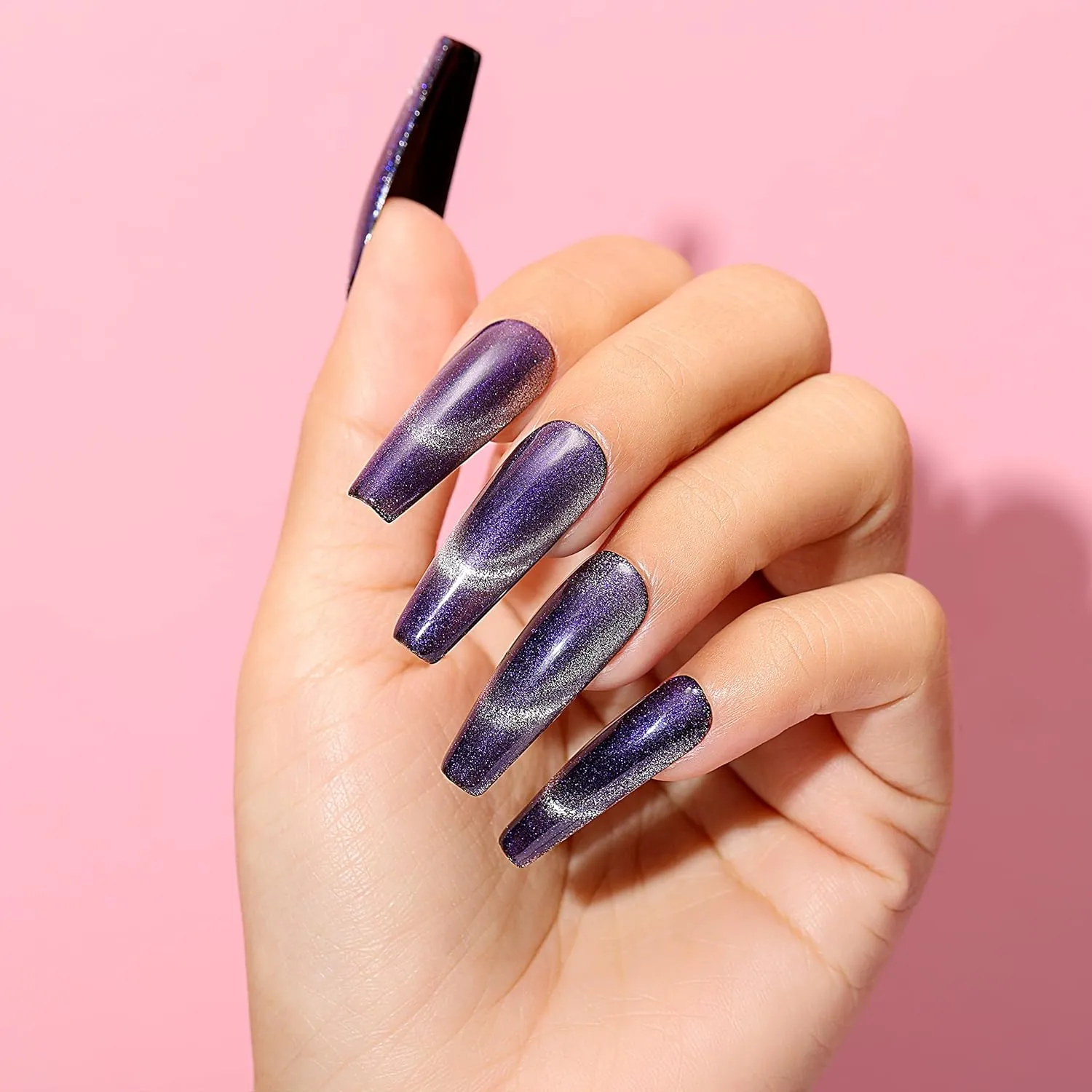 Cat Eye Glitter Nail Silver (501)-10ml