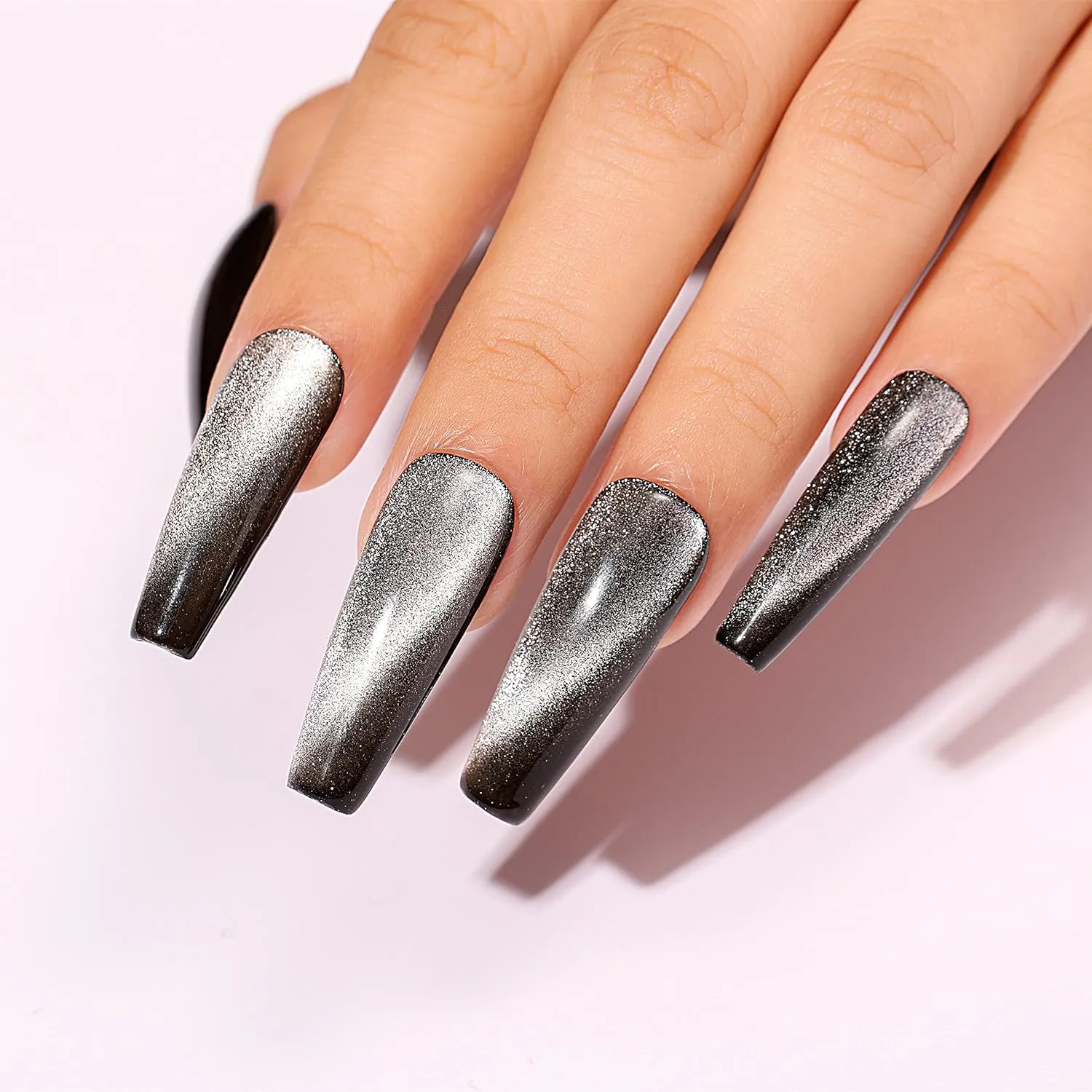 Cat Eye Glitter Nail Silver (501)-10ml
