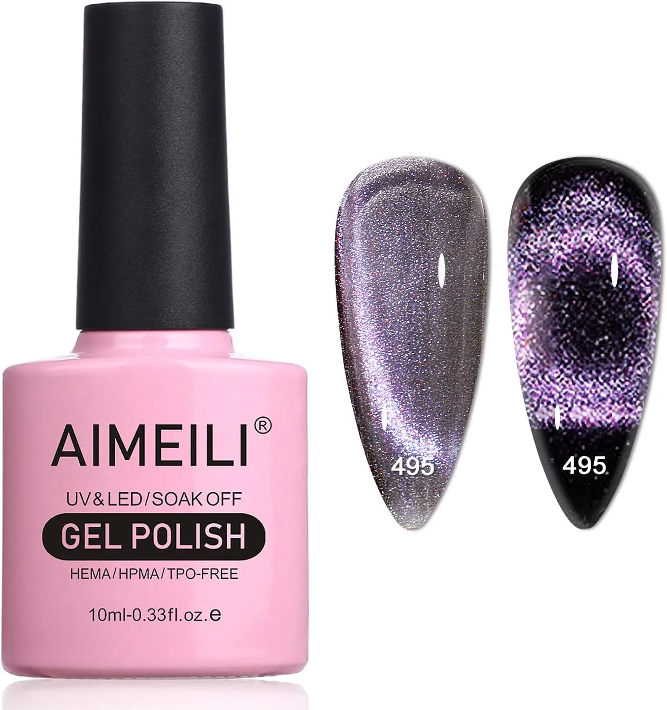 Cat Eye Nail Polish  Purple (495)-10ml