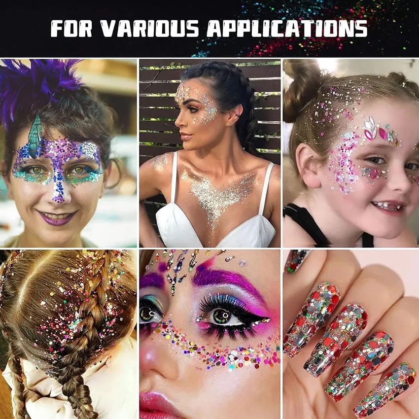Chameleon Glitter, Foluvinzzis 60g Bagged Color Shift Glitter Powder, Chameleon Multichrome Solvent Resistant Nail Glitter, Resin Glitters Craft Glitter Resin Glitters(60g-color1)