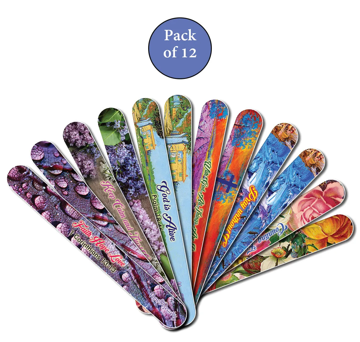 Christian Emery Board - Faith Hope Love (36-Pack)