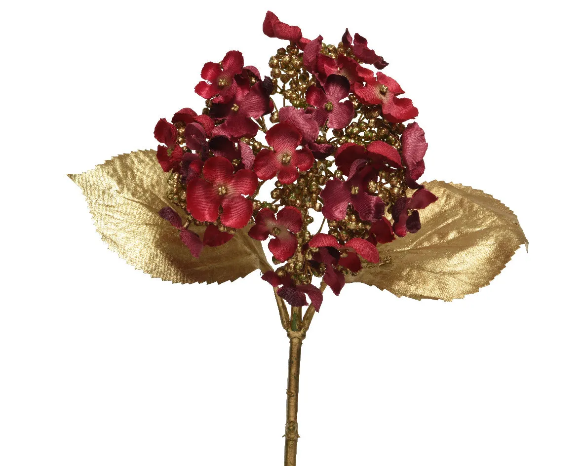 Christmas hydrangea in oxblood