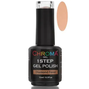 Chroma Gel 1 Step Gel Polish - Diamond Fever No.18 - Light Bronze Gold Shade with Glitter