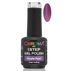 Chroma Gel 1-Step Gel Polish Purple Pearl No.63 - Long-Lasting, Easy Application