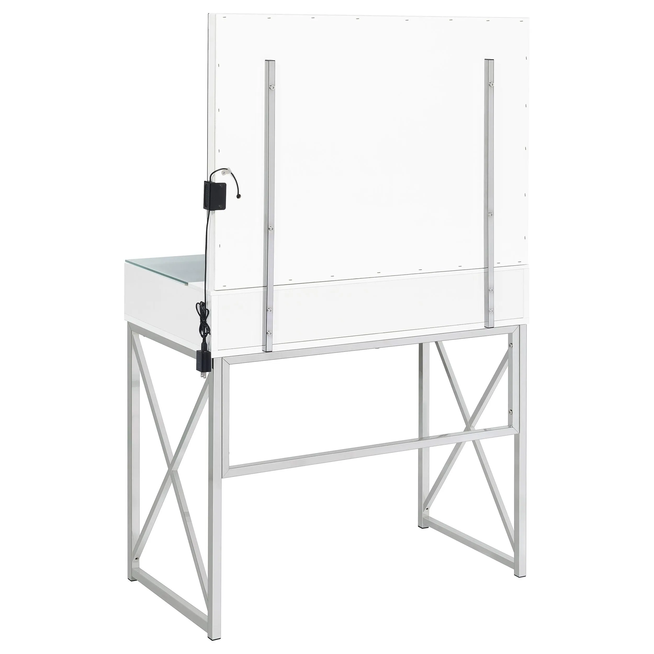 Coaster Furniture Eliza 936164 2-piece Vanity Set with Hollywood Lighting - White/Chrome