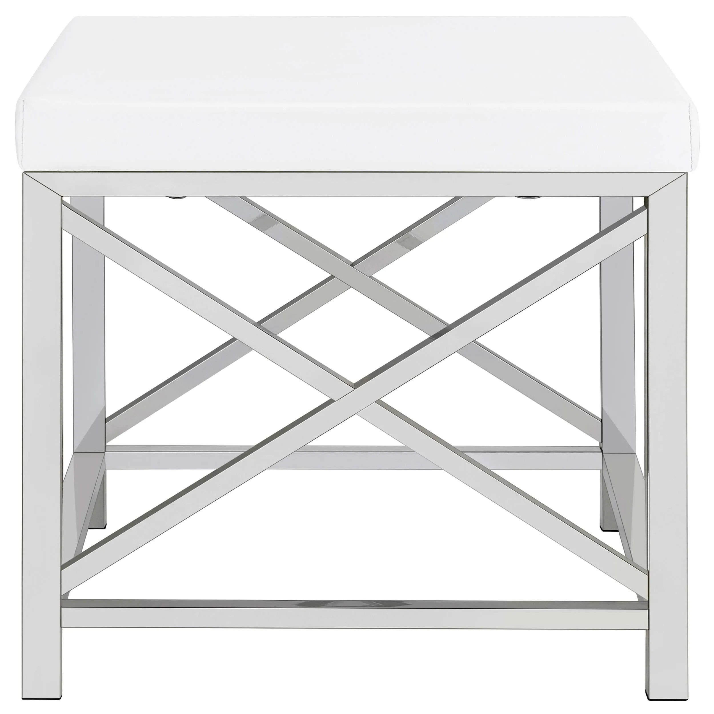 Coaster Furniture Eliza 936164 2-piece Vanity Set with Hollywood Lighting - White/Chrome