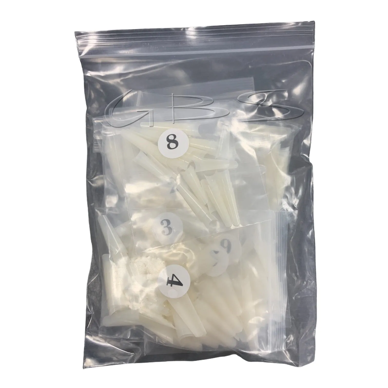 Coffin Ballerina (Straight Short) Nail Tips (NATURAL) 50ct/bag