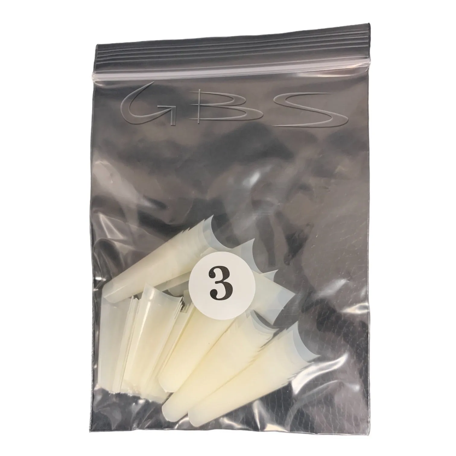 Coffin Ballerina (Straight Short) Nail Tips (NATURAL) 50ct/bag