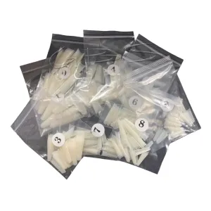 Coffin Ballerina (Straight Short) Nail Tips (NATURAL) 50ct/bag