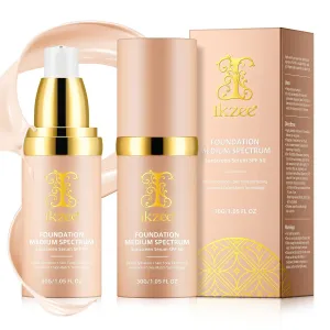 Color Changing Foundation 4-IN-1 Liquid Base Makeup Naturally Moisturizing Sunscreen Brightening Complexion Concealer Foundation 30ml