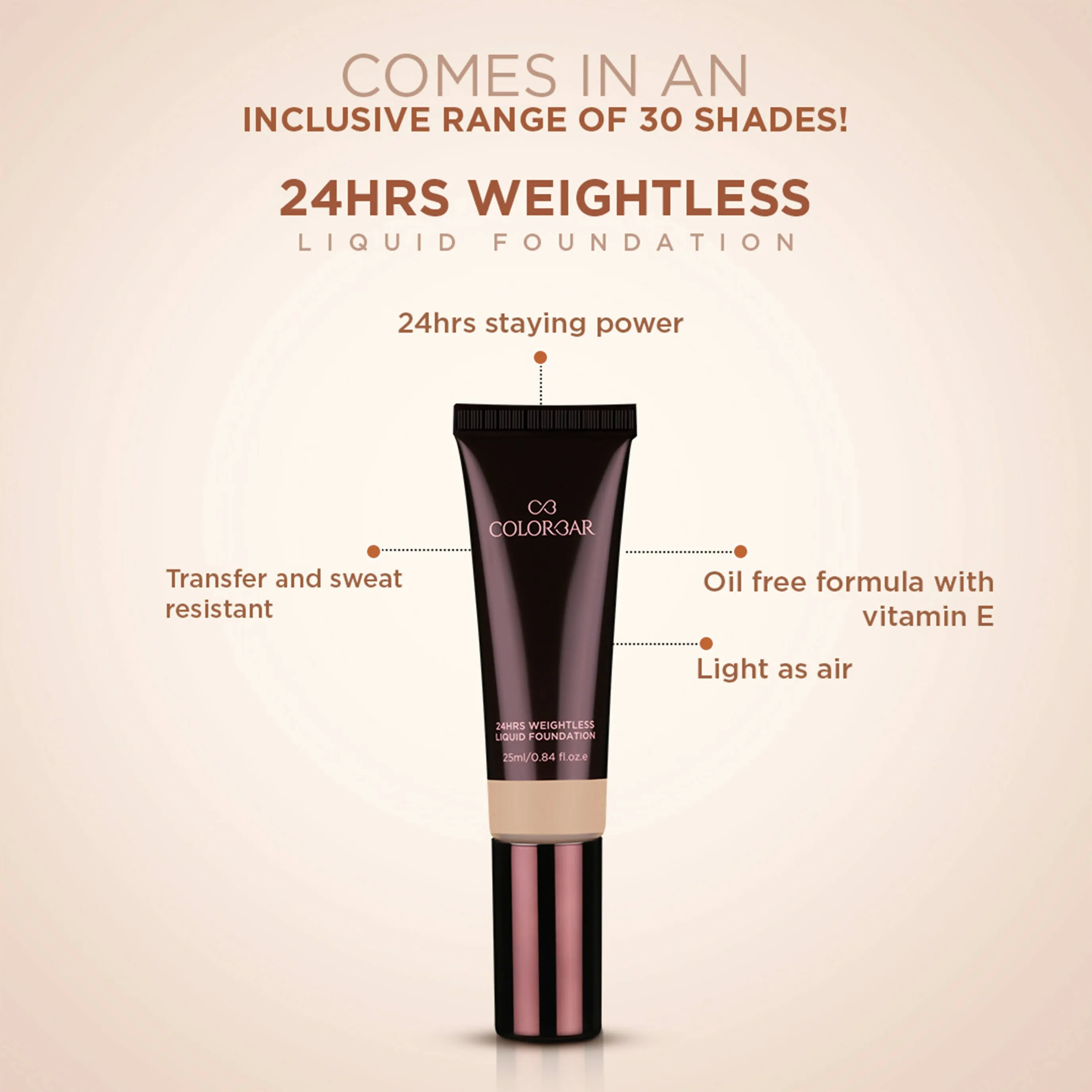 Colorbar 24Hrs Weightless Liquid Foundation Fw 2.1