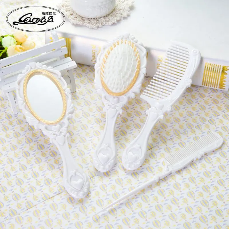 Cosmetic Hair Combs Brush   Mirror | Set of 5