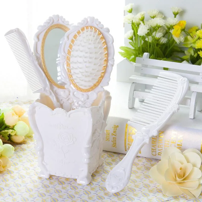 Cosmetic Hair Combs Brush   Mirror | Set of 5