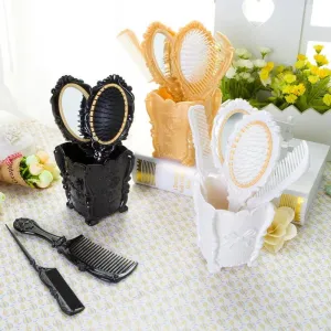 Cosmetic Hair Combs Brush   Mirror | Set of 5