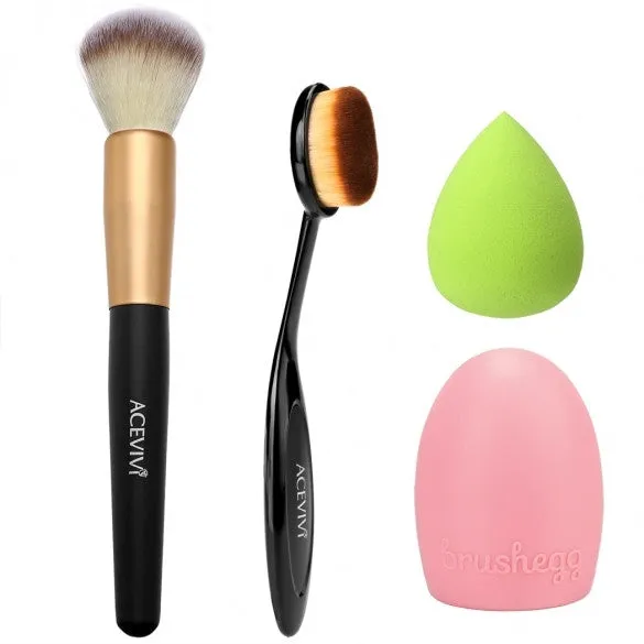 Cosmetic Tool Makeup Face Powder/ Blush Brush   Puff Sponge   Makeup Brush Cleaner
