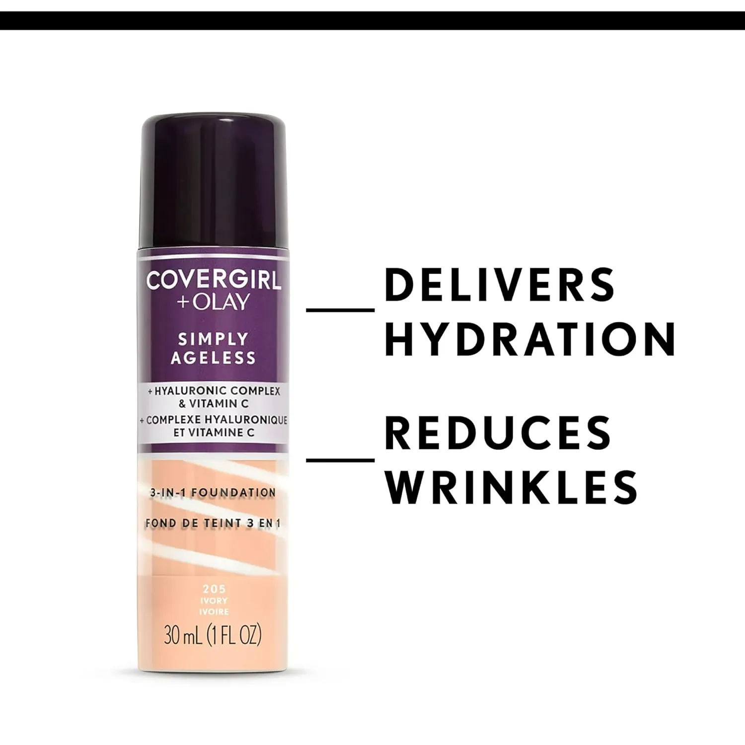 COVERGIRL OLAY Simply Ageless 3-in-1 Liquid Foundation, Golden Tan, 1 Fl Oz (Pack of 1)