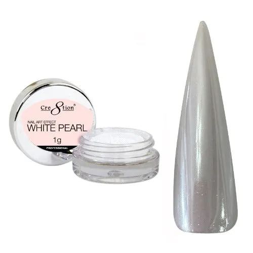 Cre8tion Nail Art 1g - White Pearl Effect