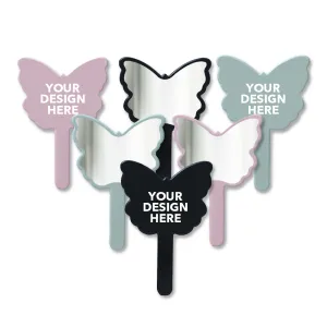 Custom Butterfly Shaped Hand Mirror