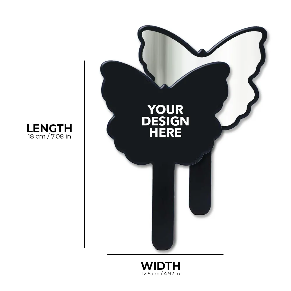 Custom Butterfly Shaped Hand Mirror