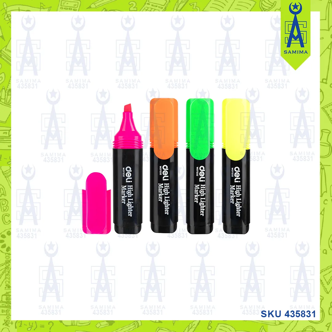 DELI 37232 DELIGHT HIGHLIGHTER ASST COLOURS 4'S
