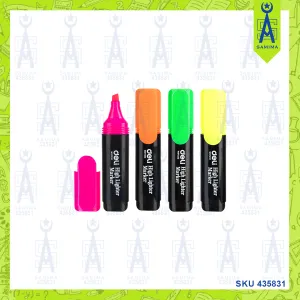 DELI 37232 DELIGHT HIGHLIGHTER ASST COLOURS 4'S