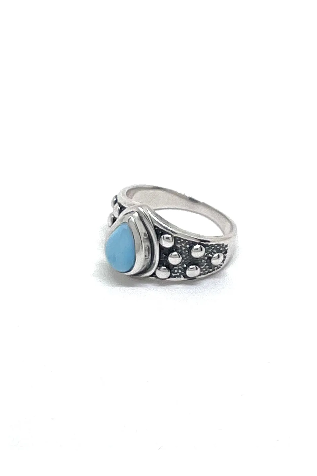 Delicate Larimar Ring (Size 7, 8)