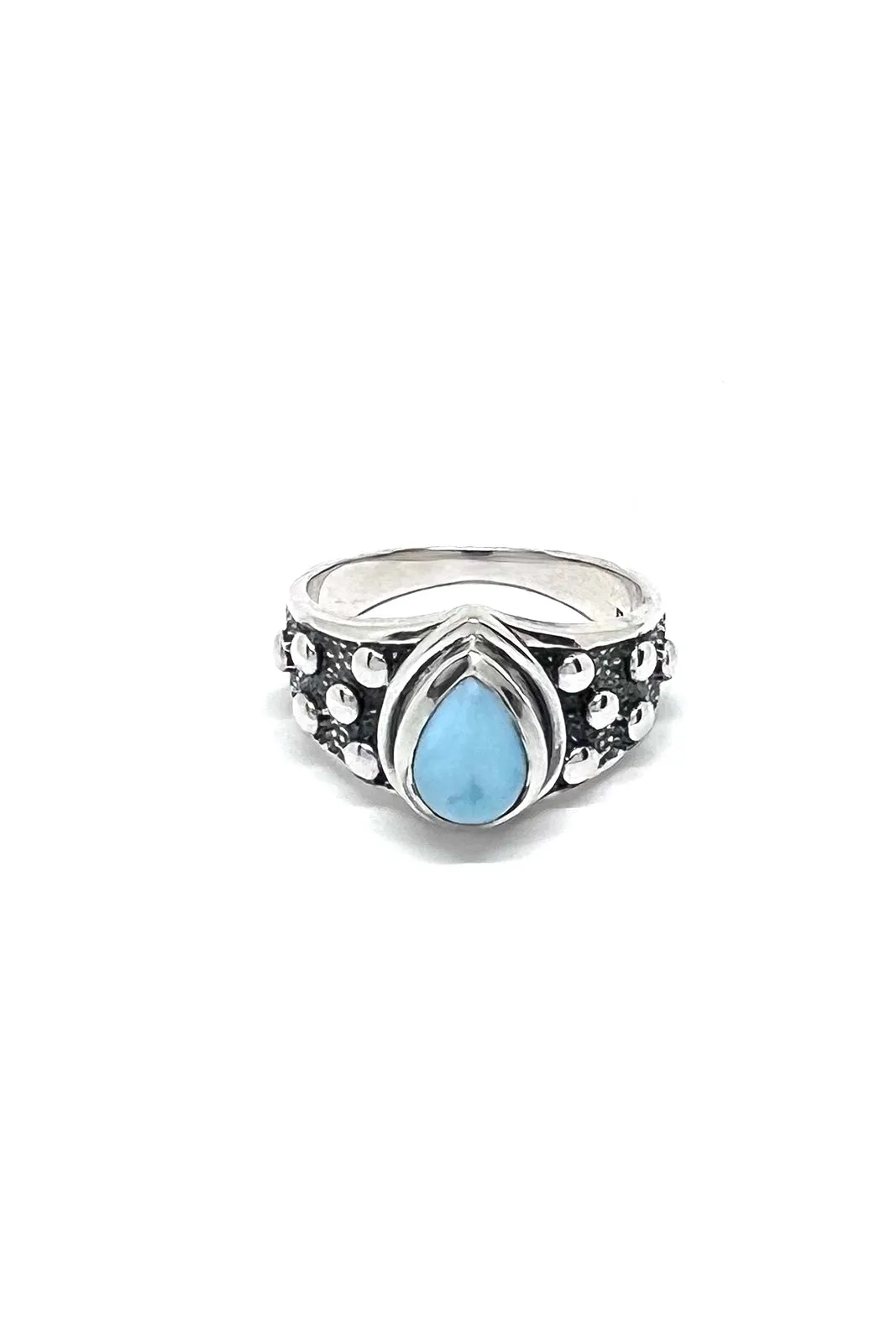 Delicate Larimar Ring (Size 7, 8)