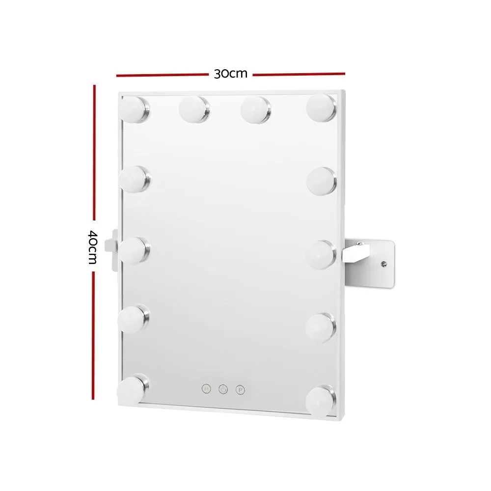 Dimmable Makeup Mirror w/ 12 LED Bulbs   Touch Control - Embellir