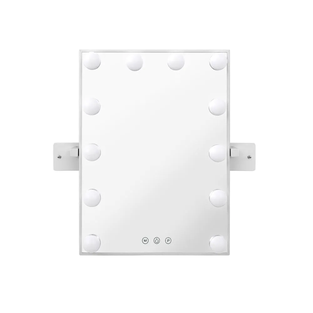 Dimmable Makeup Mirror w/ 12 LED Bulbs   Touch Control - Embellir