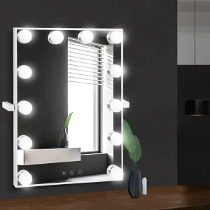 Dimmable Makeup Mirror w/ 12 LED Bulbs   Touch Control - Embellir