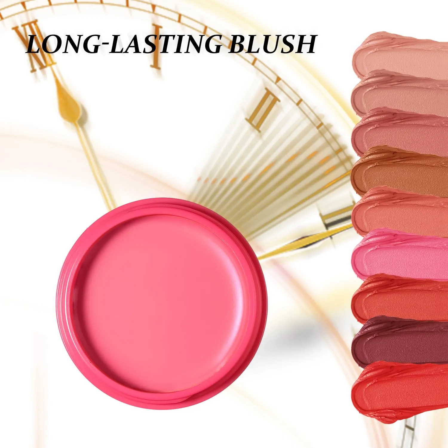 DMLNN Cream Blush, Matte Moisturizing Makeup Effect, Long-Lasting, Easy to Apply, Anti-smudge, Natural Makeup, Cream Blush Suitable For Women in Various Occasions-06 Rose Red