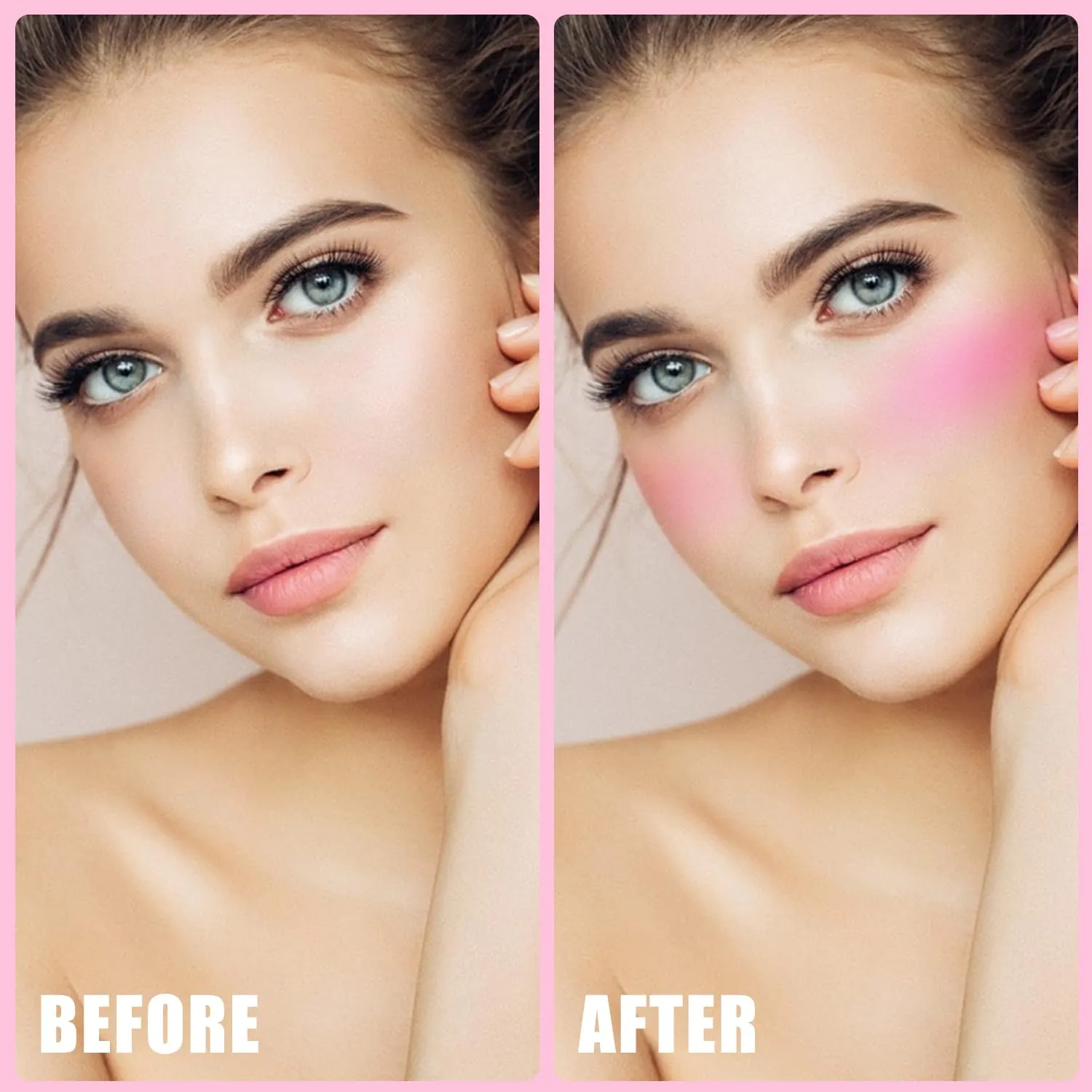 DMLNN Cream Blush, Matte Moisturizing Makeup Effect, Long-Lasting, Easy to Apply, Anti-smudge, Natural Makeup, Cream Blush Suitable For Women in Various Occasions-06 Rose Red