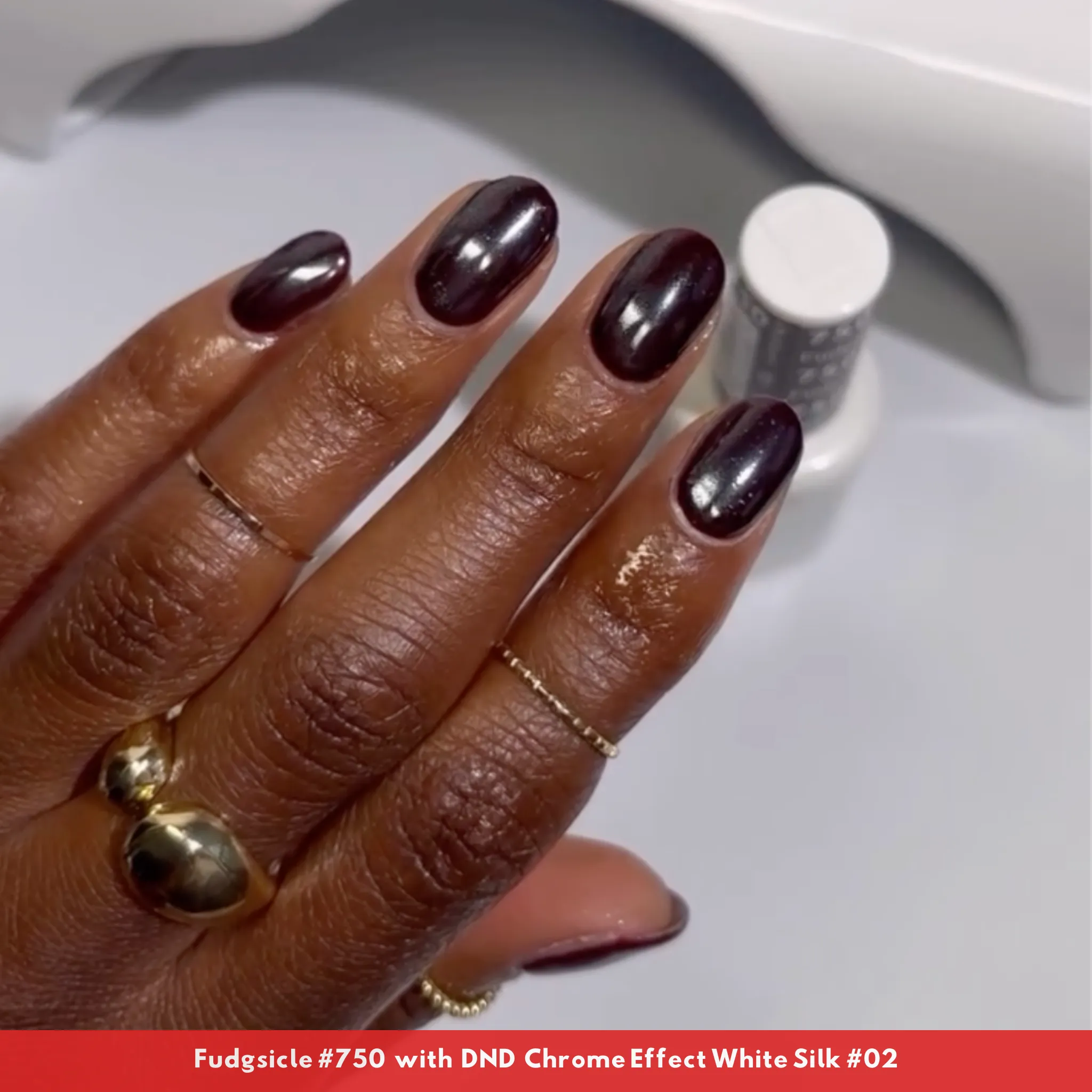 DND Chrome Effect White Silk #02