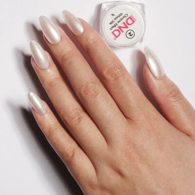 DND Chrome Effect White Silk #02