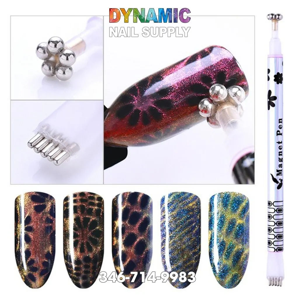 Double Headed Nail Art Magnet Stick for Nail Gel Polish Line Strip Effect