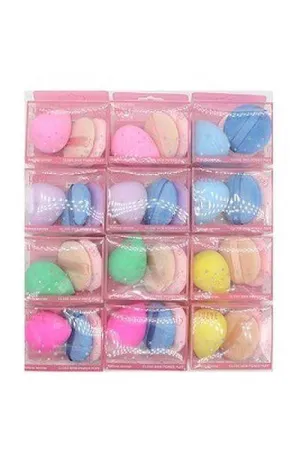 Dozen Pack Assorted Powder Puff Sponge Pack