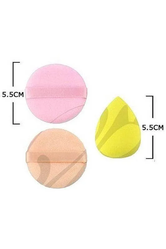 Dozen Pack Assorted Powder Puff Sponge Pack