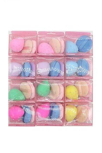 Dozen Pack Assorted Powder Puff Sponge Pack