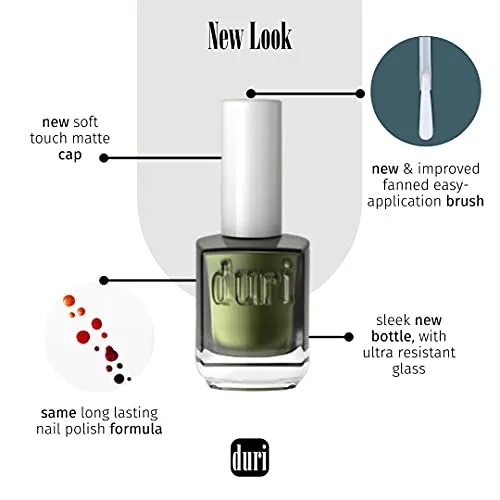 duri Nail Polish, 752 Aha Moment, Pearl White Shimmer, Semi Sheer, Fashion Classic, Wedding Design, Full Coverage, Fast Drying, Long Lasting, Easy to Apply, 0.45 Fl Oz