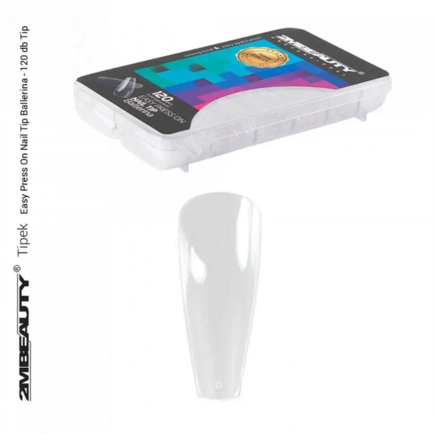 Easy Press on Ballerina Nail Tip (120PCS) by 2MBEAUTY