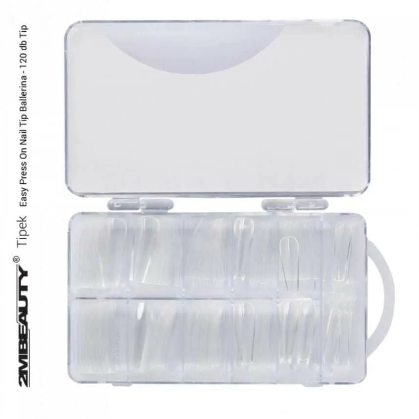 Easy Press on Ballerina Nail Tip (120PCS) by 2MBEAUTY