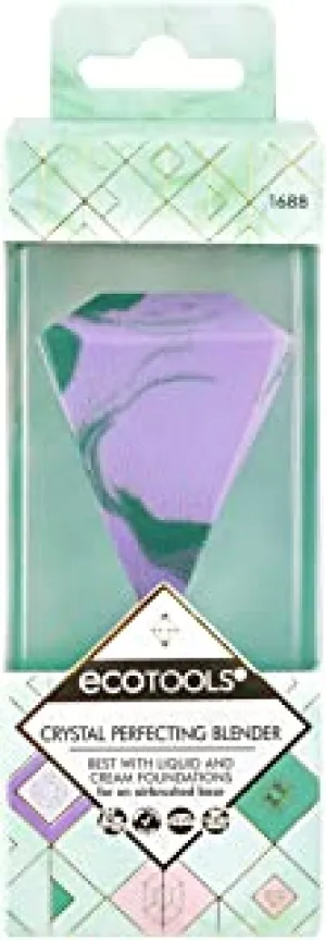 Ecotools Crystal Perfecting Makeup Sponge Blender, Beauty Sponge Ideal for Liquid Foundation