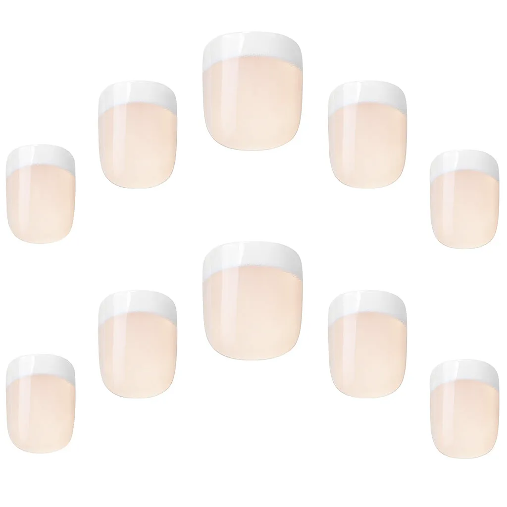 Elegant Touch False Nails Square Short Length - French Bare 144