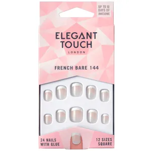Elegant Touch False Nails Square Short Length - French Bare 144
