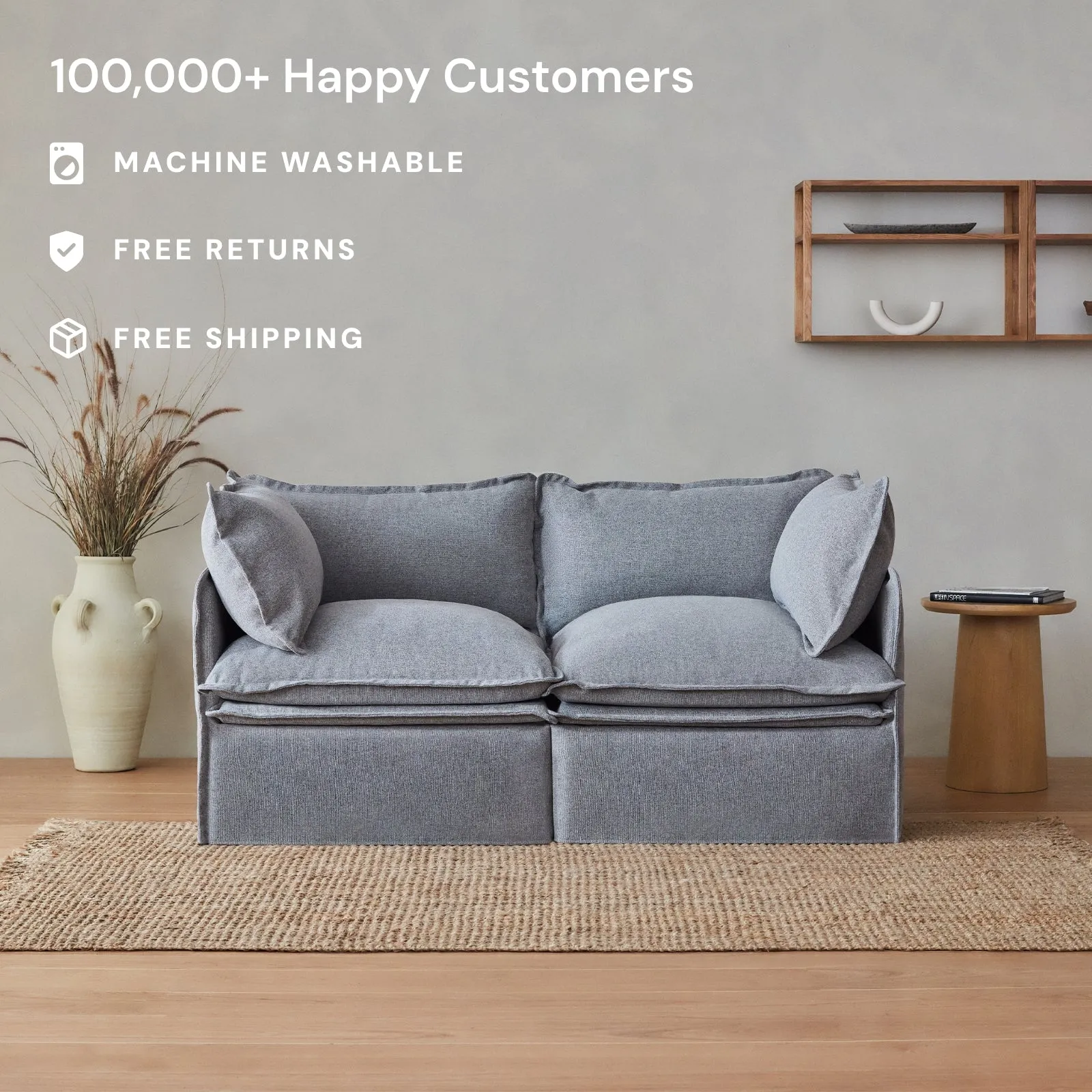Elevate Comfort Layer for 4-Seater Corner Sectional in Powder