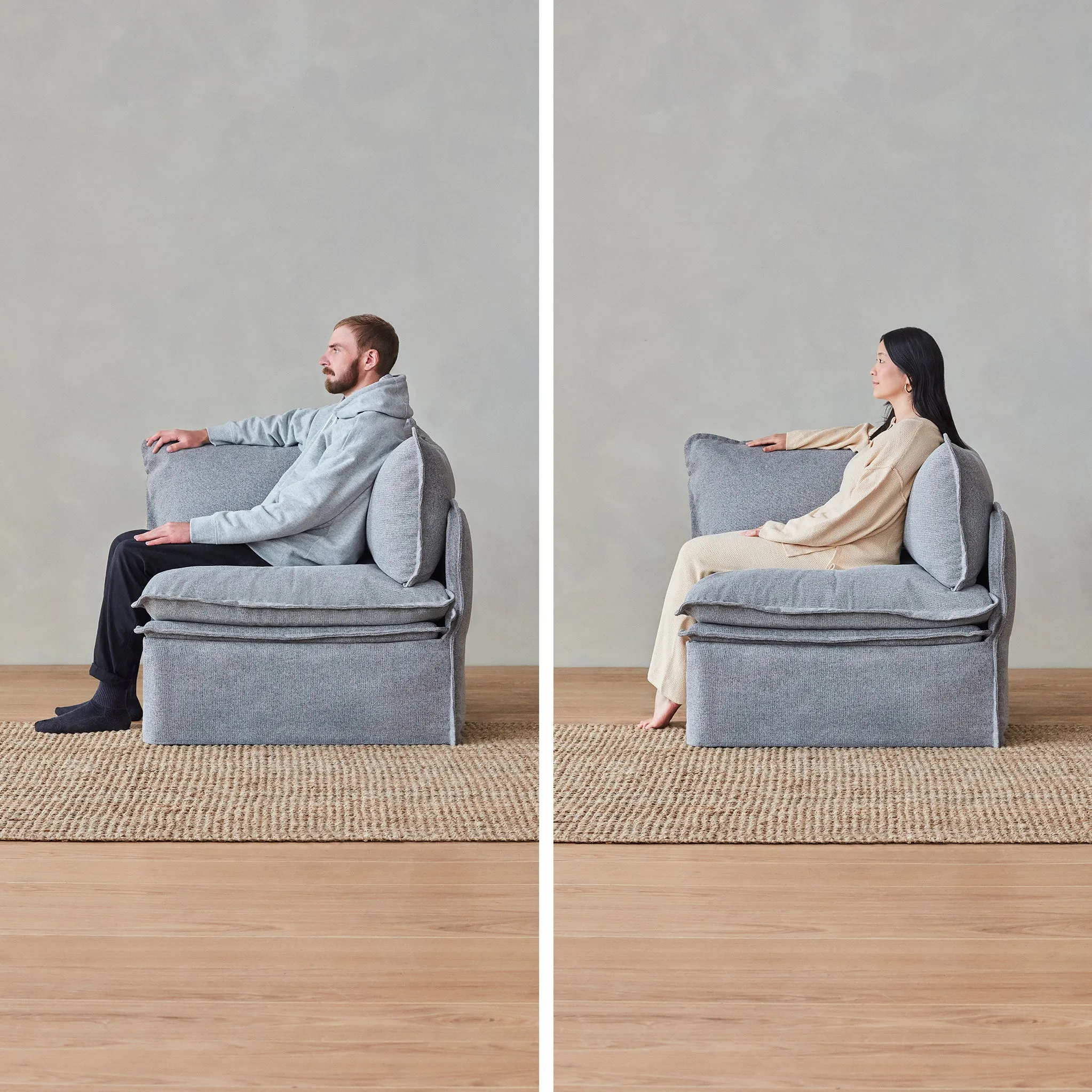 Elevate Comfort Layer for 4-Seater Corner Sectional in Powder